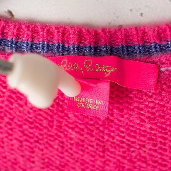 Lilly‎ Pulitzer Women's Small Cardigan Sweater Pink Purple Ombre Knit - Picture 4 of 10